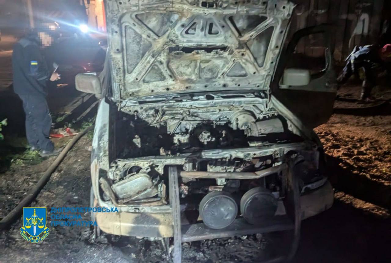 У Дніпрі затримали чоловіка, який підпалив авто військового