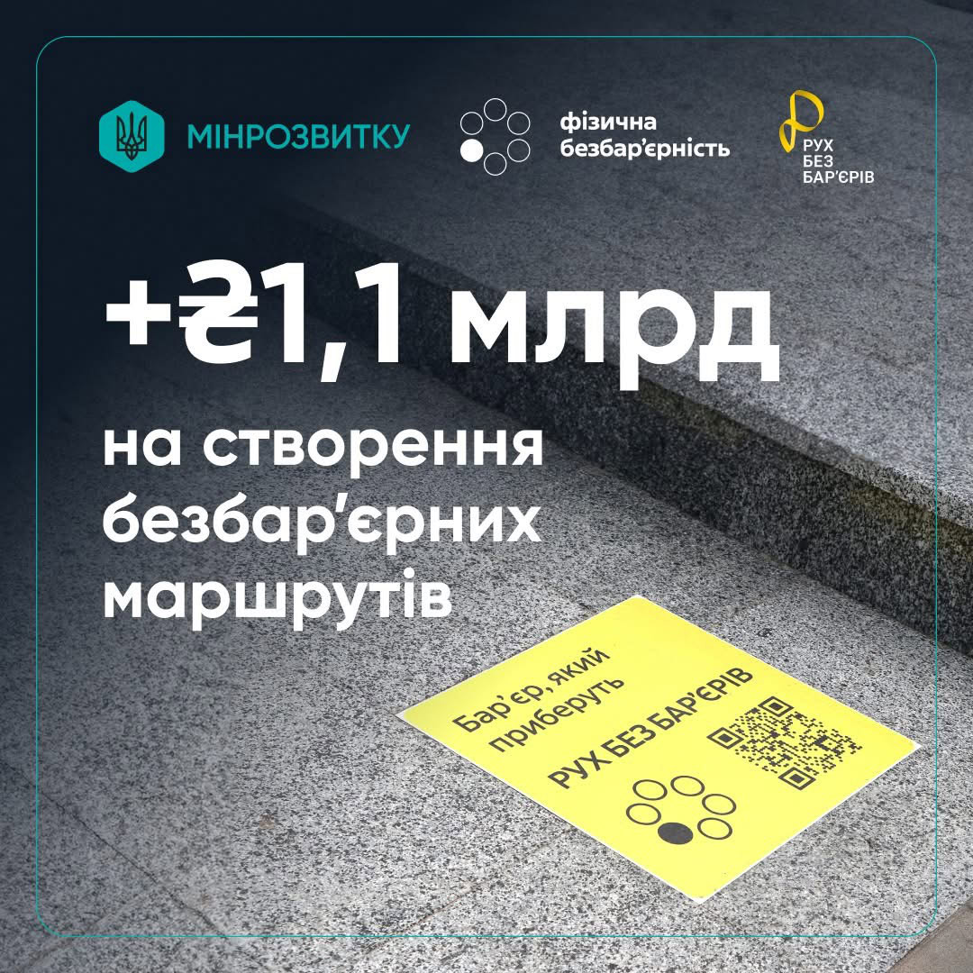 Натисни щоб дізнатись більше про: Кабмін виділив понад 100 млн грн на безбарʼєрні маршрути у Дніпрі