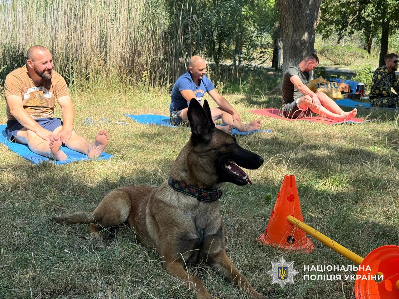 У Дніпрі для поранених захисників провели йогу з песиками