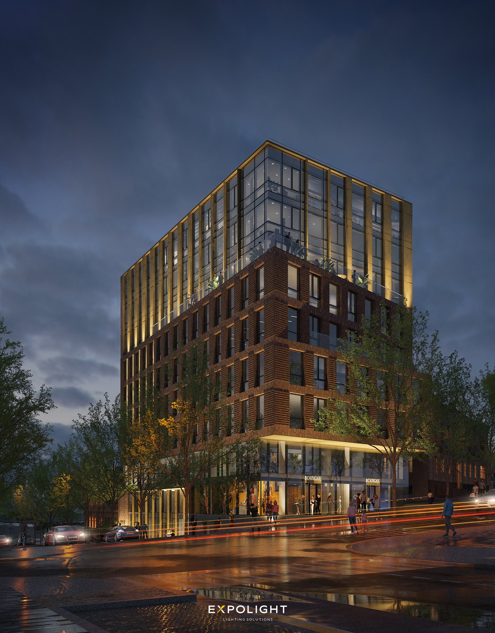 Вечірній Дніпро: The Corner отримав сучасне світлове оформлення