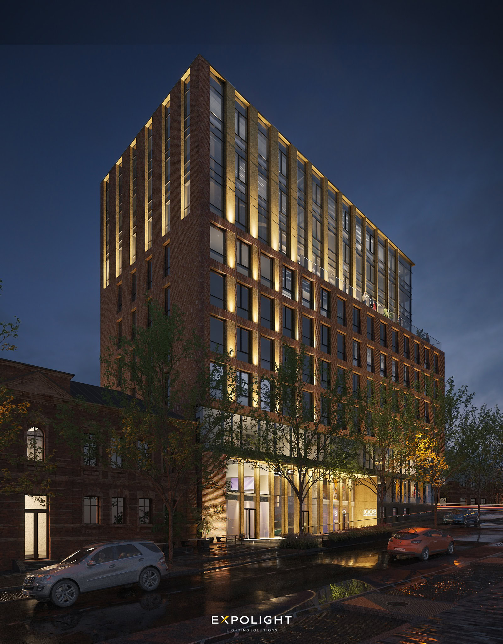 Вечірній Дніпро: The Corner отримав сучасне світлове оформлення