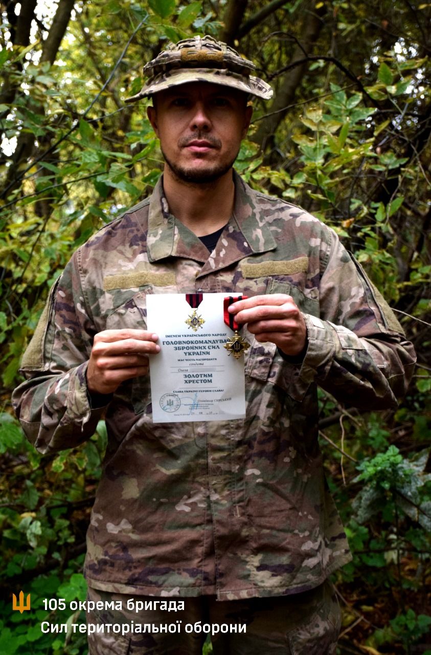 Боєць із Дніпра отримав відзнаку «Золотий Хрест» від Головкома ЗСУ