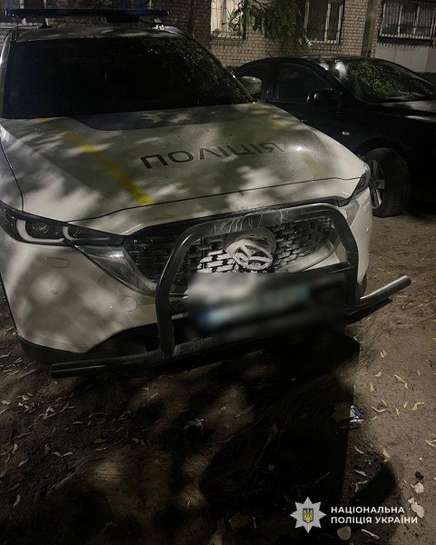 У Дніпрі затримали чоловіка, який підпалив службовий автомобіль поліції