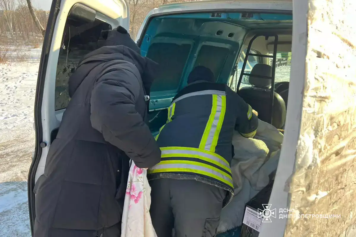 Крижана пастка: у Кам’янському надзвичайники врятували лебедя