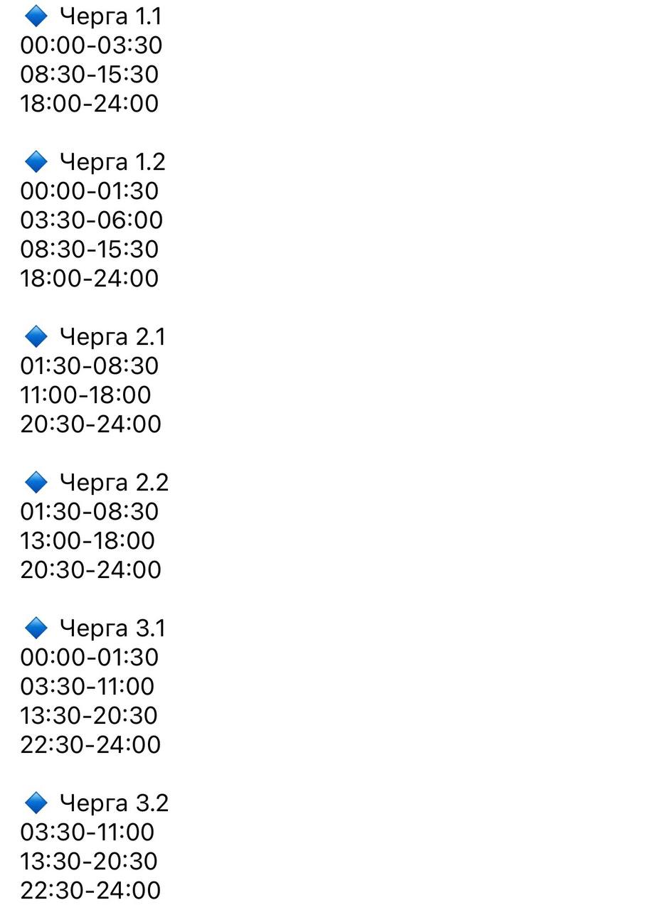 У Дніпровській області 3 лютого діятимуть погодинні відключення електроенергії