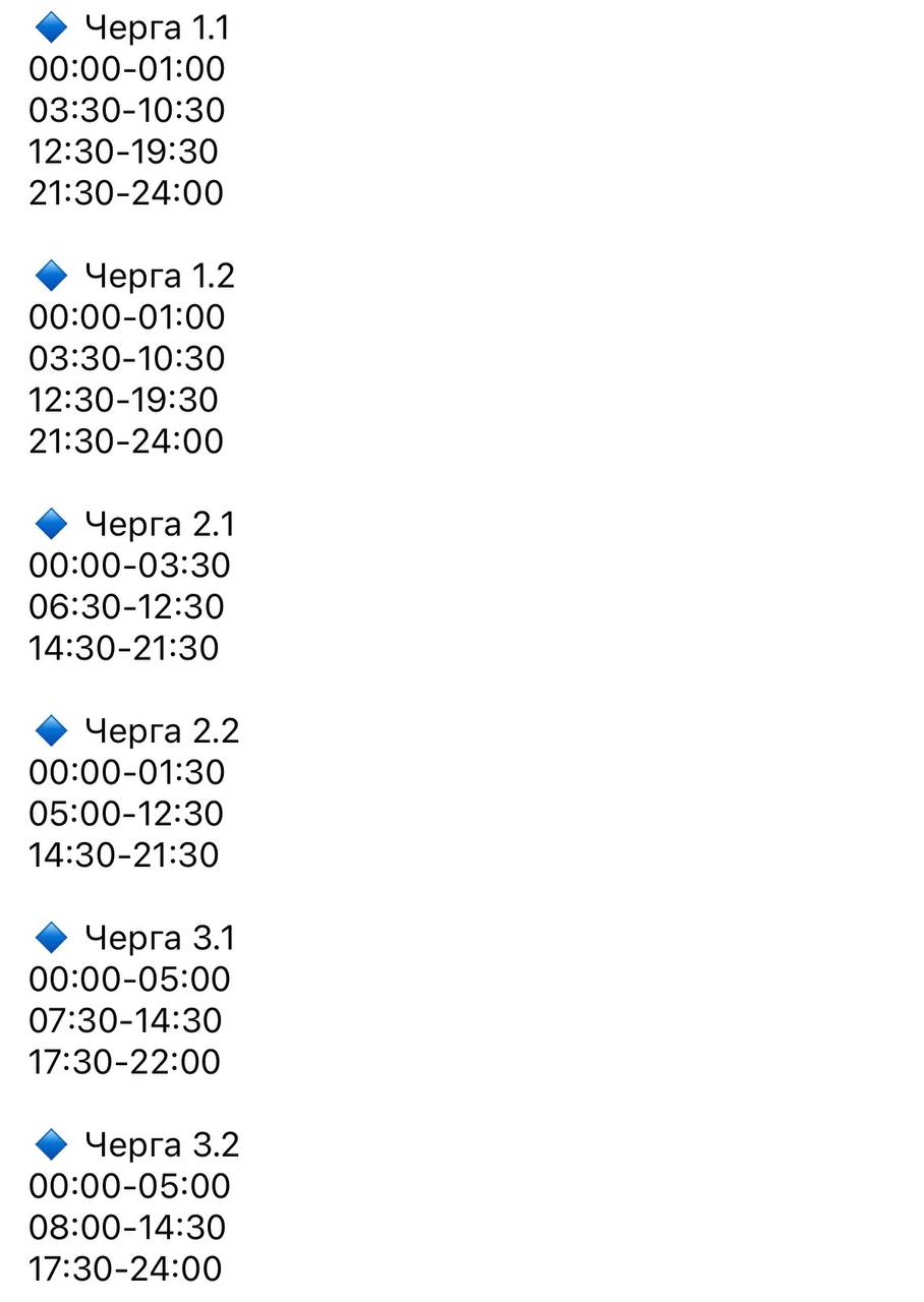 Графіки відключень світла на Дніпровщині: розклад на 4 лютого