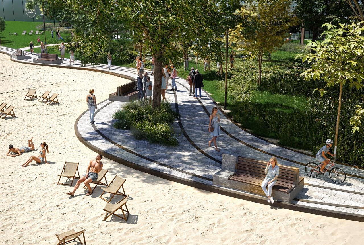 У Самарі облаштовують сучасний пляж із зонами відпочинку та спортмайданчиками