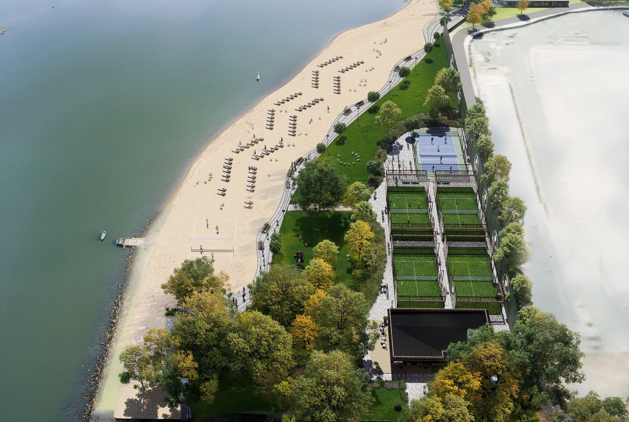 У Самарі облаштовують сучасний пляж із зонами відпочинку та спортмайданчиками