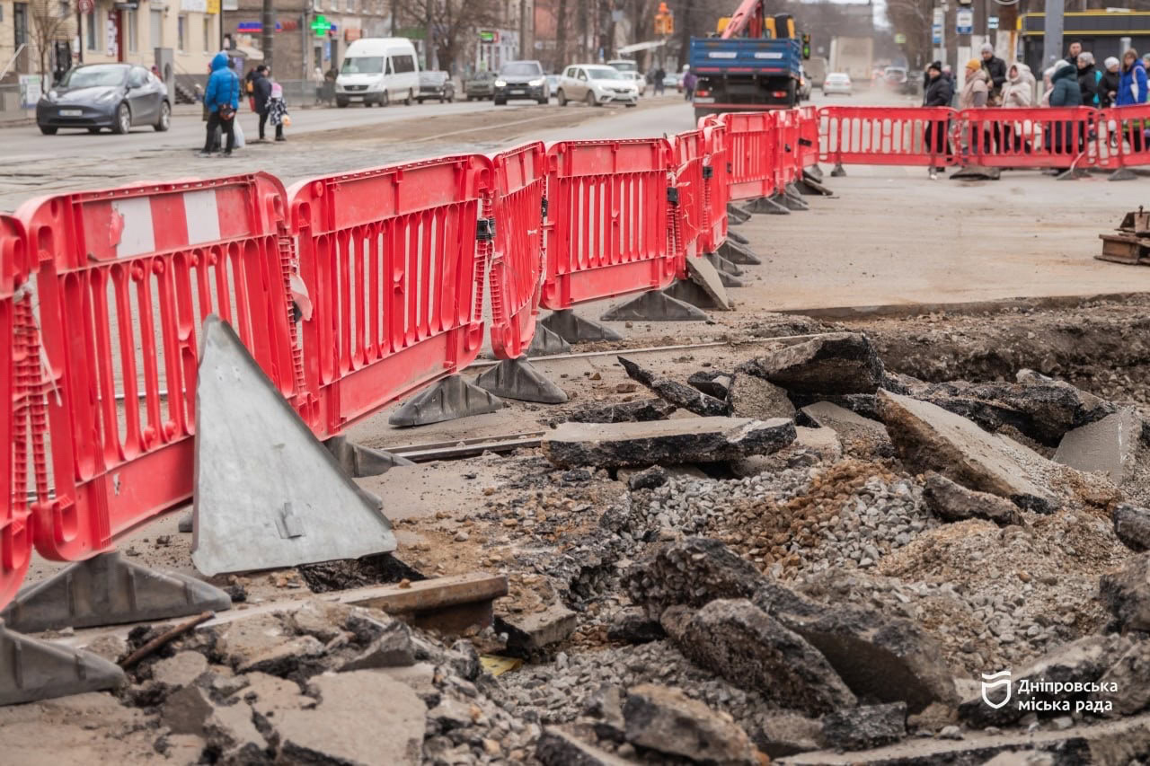 У Дніпрі стартував ремонт трамвайного переїзду на Богдана Хмельницького та Чорних Запорожців