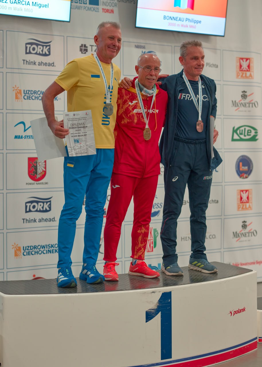 Дніпровські ветерани легкої атлетики здобули 5 медалей на чемпіонаті Європи у Польщі