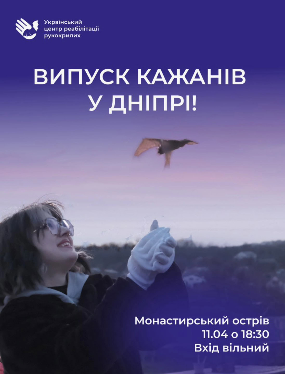 Випуск врятованих кажанів у Дніпрі: понад 250 тварин повернуться в природу